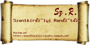 Szentkirályi Renátó névjegykártya