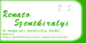 renato szentkiralyi business card