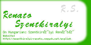 renato szentkiralyi business card